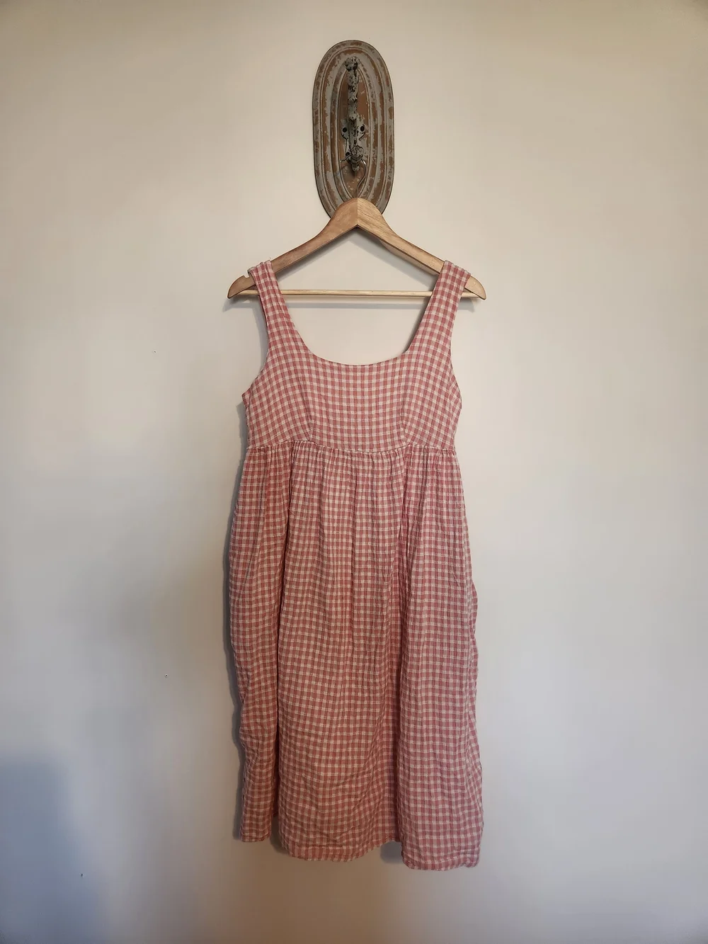 Pink Gingham Sleeveless Summer Dress - Picture 1 of 3